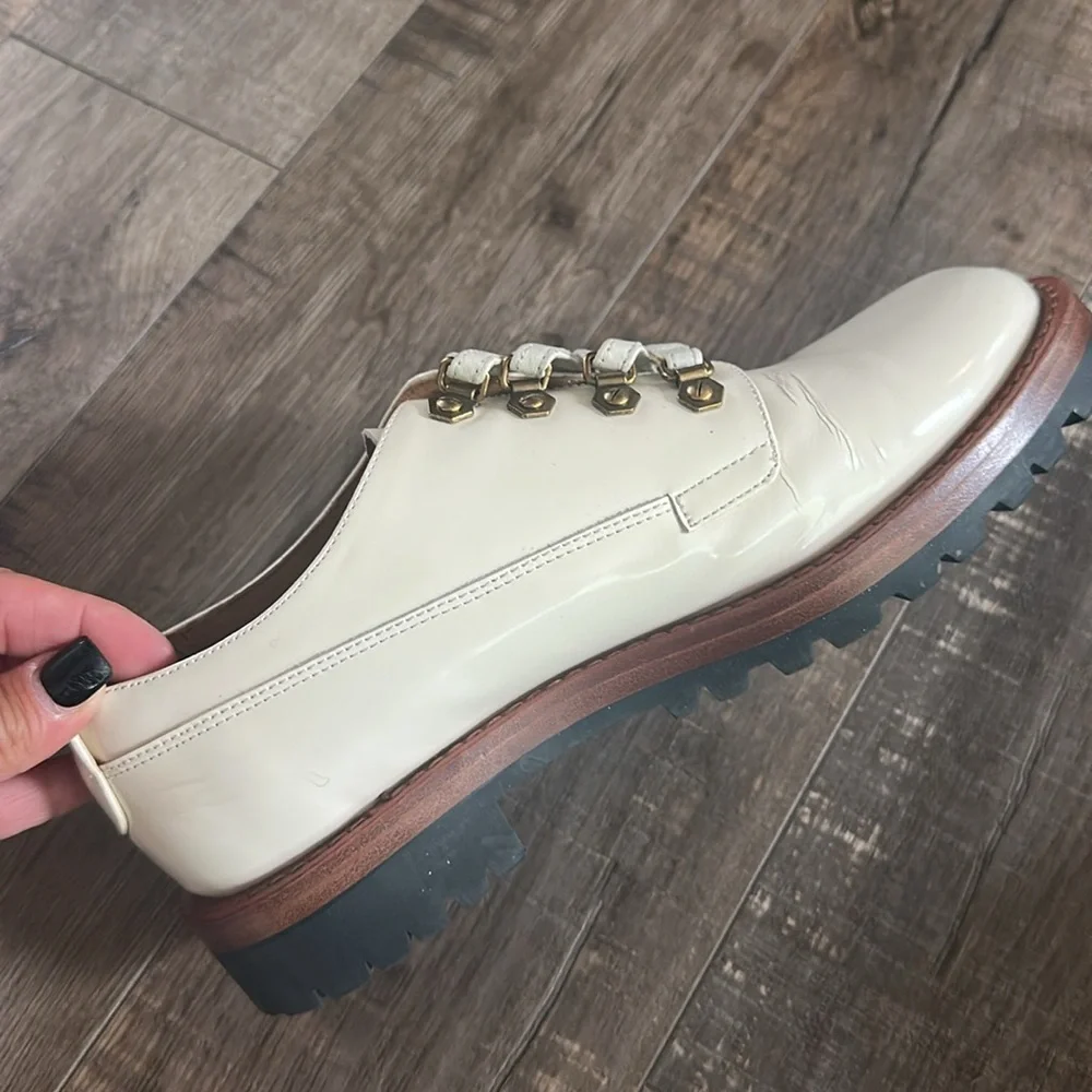 Christian Dior leather cream Oxford shoes size 37